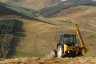  - A local man, Cameron Lowrie, working on steep ground in the Cheviot hills.